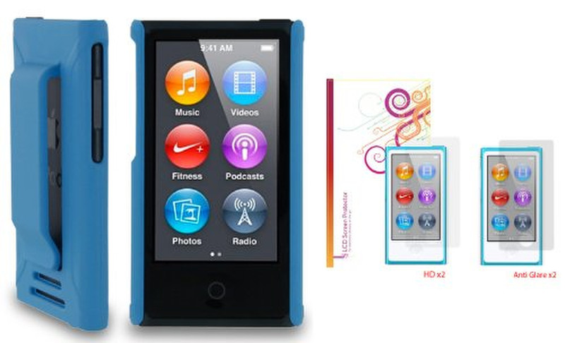 Roocase YM-NANO7-S1-R-BL-SCP Shell case Blue MP3/MP4 player case