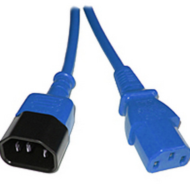 Videk 2097-0.5B 0.5m C14 coupler C13 coupler Black,Blue power cable
