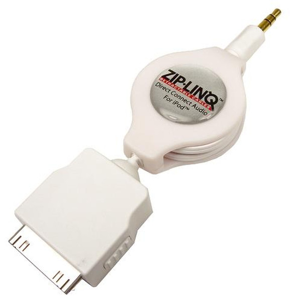 Cables Unlimited ZIPAUDIOIP1 White mobile phone cable