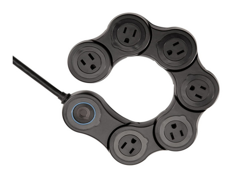 Quirky PPVP2-BK01 6AC outlet(s) Black surge protector