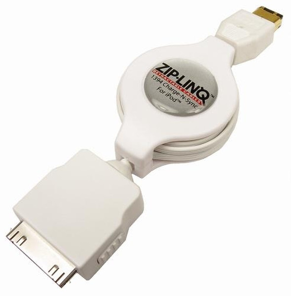 Cables Unlimited ZIP-DATA 1.2m White firewire cable