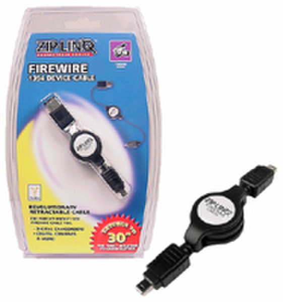 Cables Unlimited 4Pin - 4Pin 0.76m Schwarz Firewire-Kabel