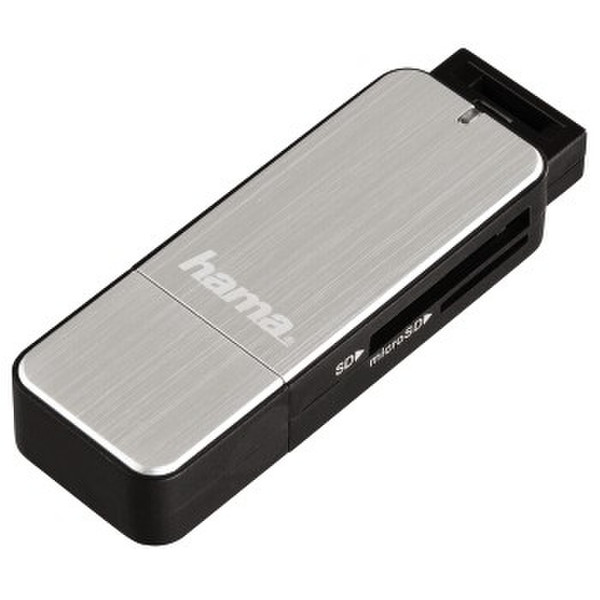 Hama 123900 USB 3.0 Schwarz, Silber Kartenleser