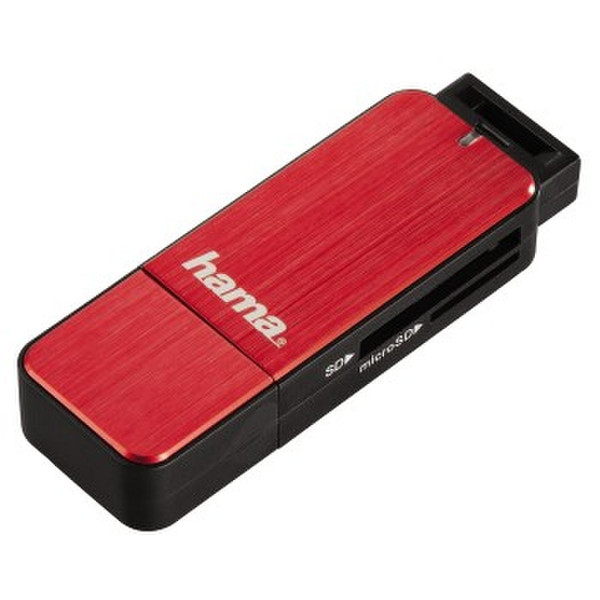 Hama 123902 USB 3.0 Black,Red card reader