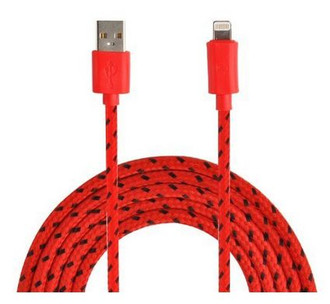 Veo VEO2MBR-RE-FR 2m USB A Lightning Red USB cable
