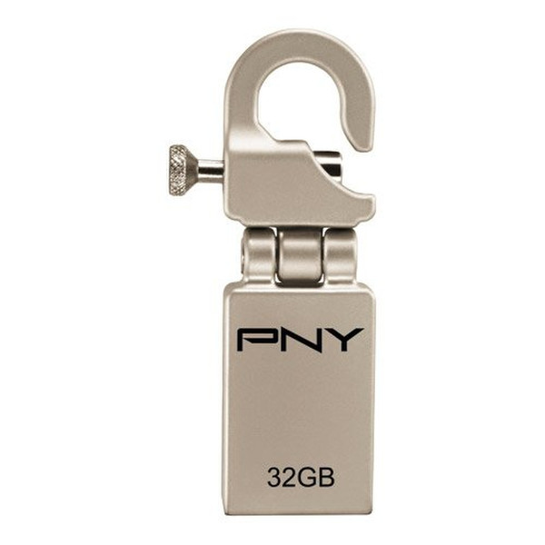 PNY Micro Hook Attaché 32GB 32ГБ USB 2.0 Бронзовый USB флеш накопитель