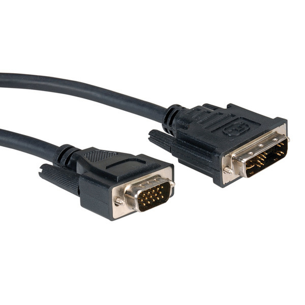 ROLINE DVI-VGA-Kabel, DVI (12+5) ST - HD15 ST 3,0m