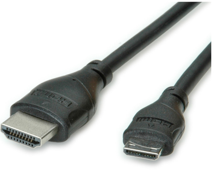 ROLINE HDMI High Speed Cable with Ethernet, HDMI Type A M - HDMI Type C M 0,8 m