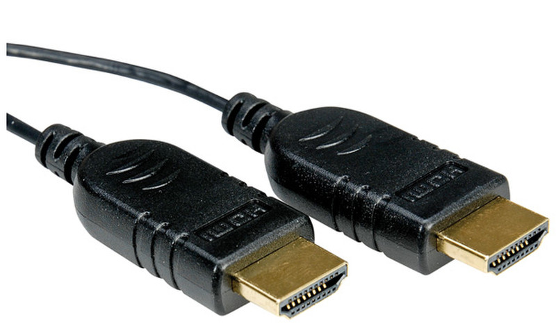ROLINE HDMI High Speed Slim Kabel mit Ethernet, Stecker HDMI - HDMI 1,2m
