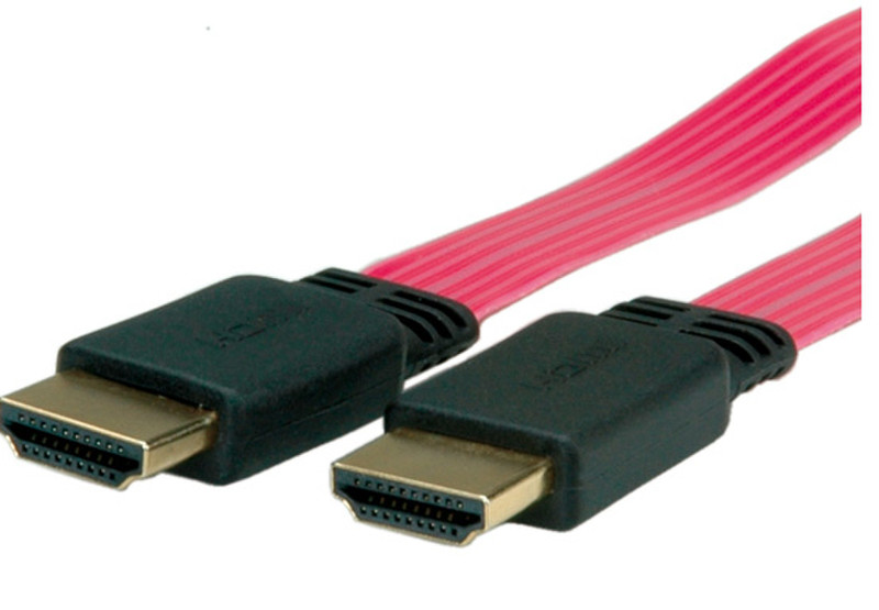 ROLINE HDMI High Speed Kabel mit Ethernet, Ultra Slim 2,0m