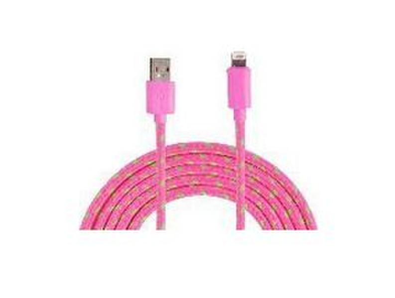 Veo VEO3MBR-HP-FR 3м USB A Lightning Розовый кабель USB