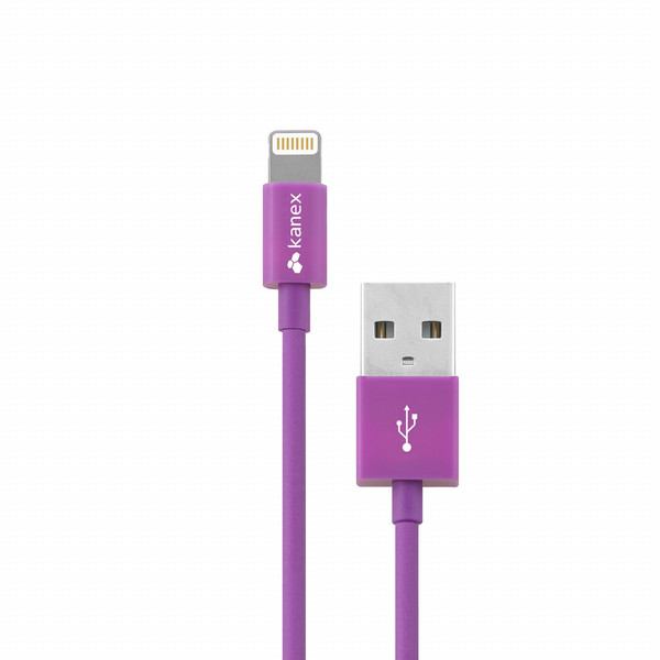 Kanex K8PIN4FPR 1.2м USB A Lightning Пурпурный кабель USB