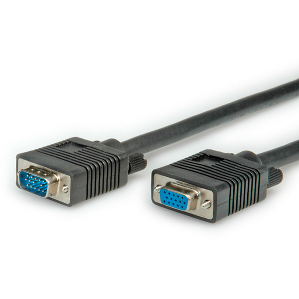 ROLINE HQ VGA Cable, HD15 M - HD15 F 10 m