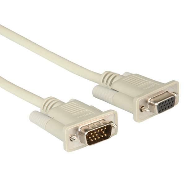 ROLINE VGA Cable, HD15 F - HD15 M, B-A 3 m