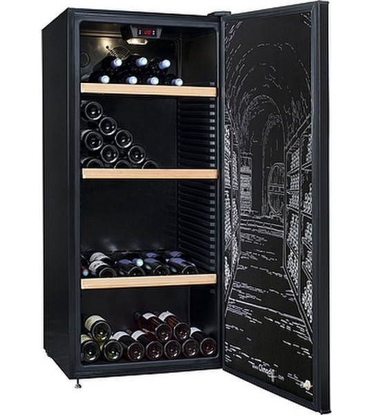 Climadiff CLPP137 Отдельностоящий Компрессорный винный шкаф Черный 137бутылка(и) A