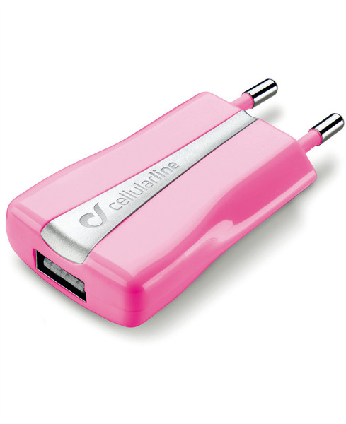 Cellularline ACHUSBCOMPACTCP Для помещений Розовый зарядное для мобильных устройств