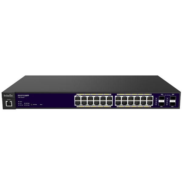 EnGenius EGS7228FP Управляемый L2 Gigabit Ethernet (10/100/1000) Power over Ethernet (PoE) Черный сетевой коммутатор