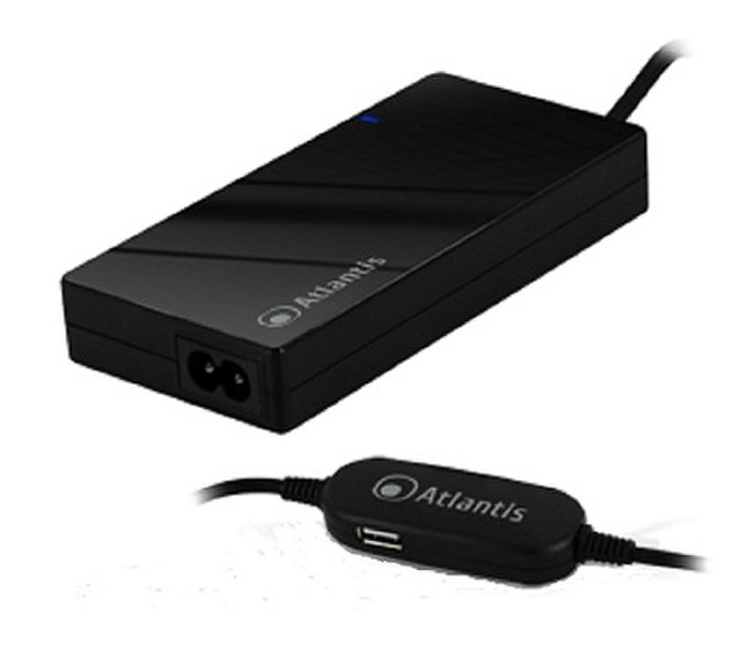 Atlantis Land P008-SC-90SU Universal 90W Black power adapter/inverter
