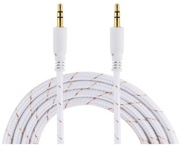 Veo VEO1MAUX-WH-FR 1m 3.5mm 3.5mm Weiß Audio-Kabel