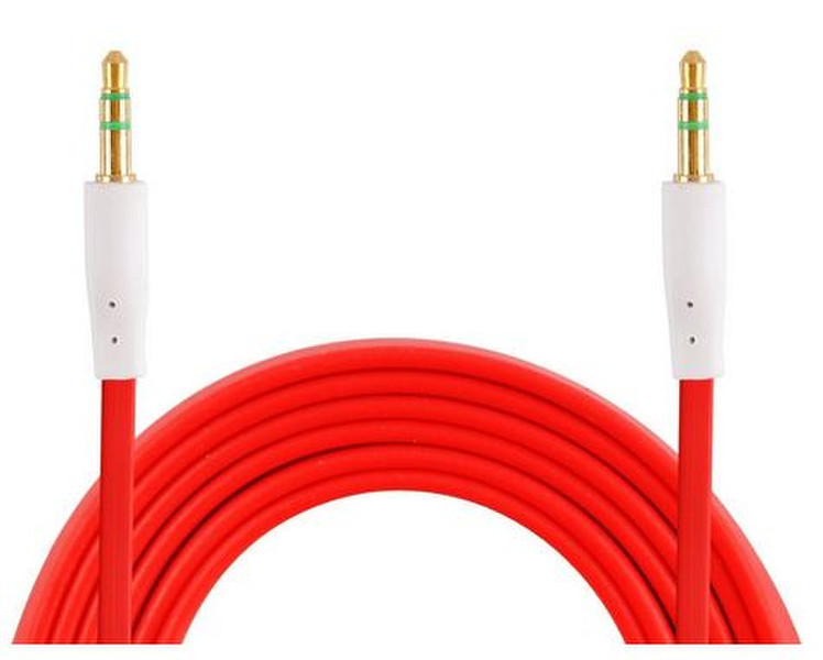 Veo VEOFLATAUX-RE-FR 3.5mm 3.5mm Rot Audio-Kabel