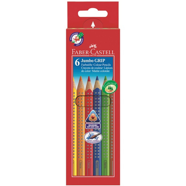 Faber-Castell Jumbo Grip 6шт цветной карандаш