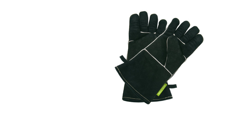 OUTDOORCHEF 14.491.20 Leather Black 2pc(s) protective glove