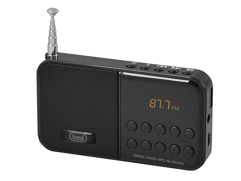 Trevi DR 740 SD Портативный Цифровой Черный радиоприемник
