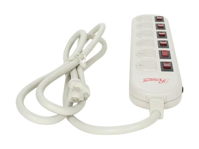 Rosewill RPS-200 6AC outlet(s) 125V 1.8m White surge protector