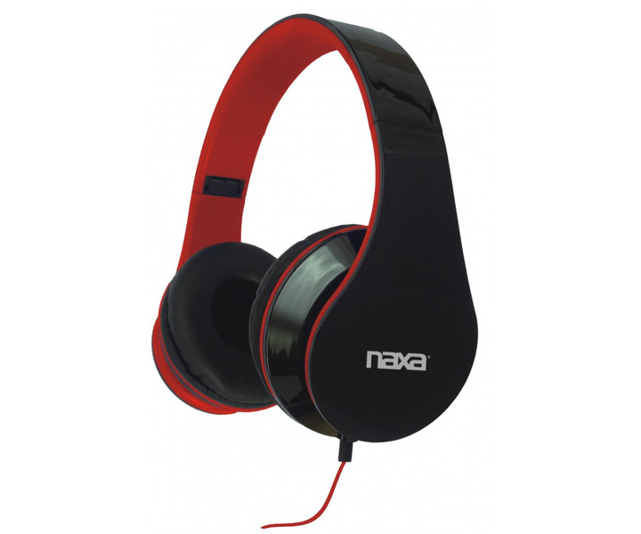 Naxa NE-931 Ohraufliegend Kopfband Schwarz, Rot Kopfhörer