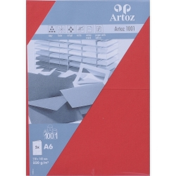 Artoz 10732226-517 A5 (148×210 mm) Красный бумага для печати