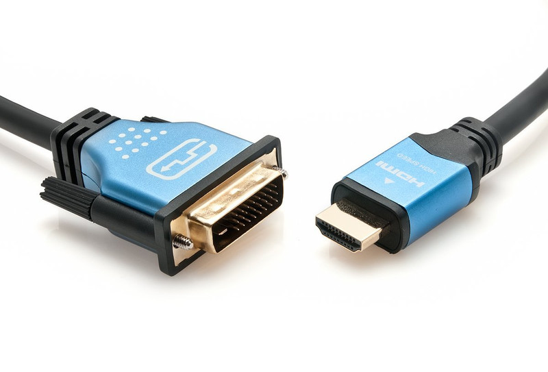 BlueRigger HDMI-DVI-35FT HDMI DVI Black,Blue