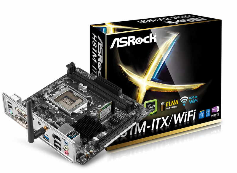 Asrock H81M-ITX/WiFi Intel H81 Socket H3 (LGA 1150) Mini ITX материнская плата