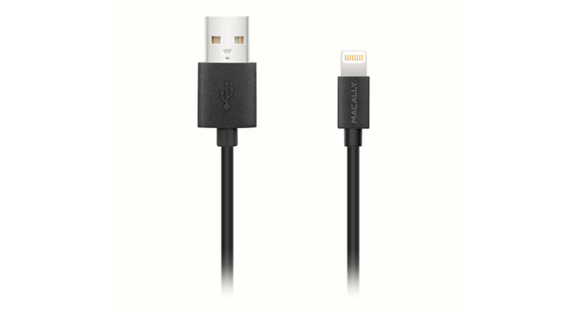 Macally MISYNCABLEL10W 0.9м USB A Lightning Черный