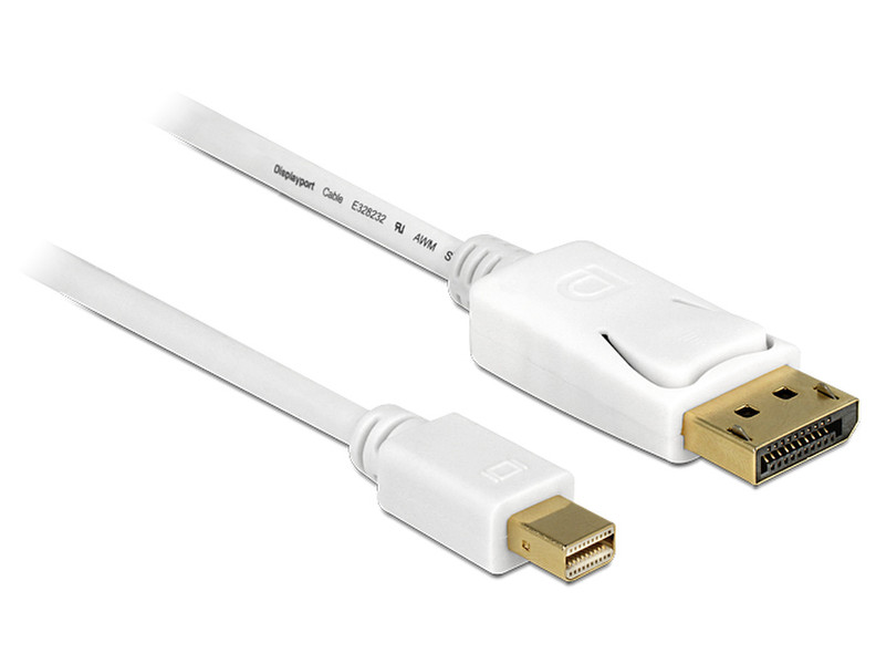 DeLOCK 83482 2m Mini DisplayPort DisplayPort White DisplayPort cable