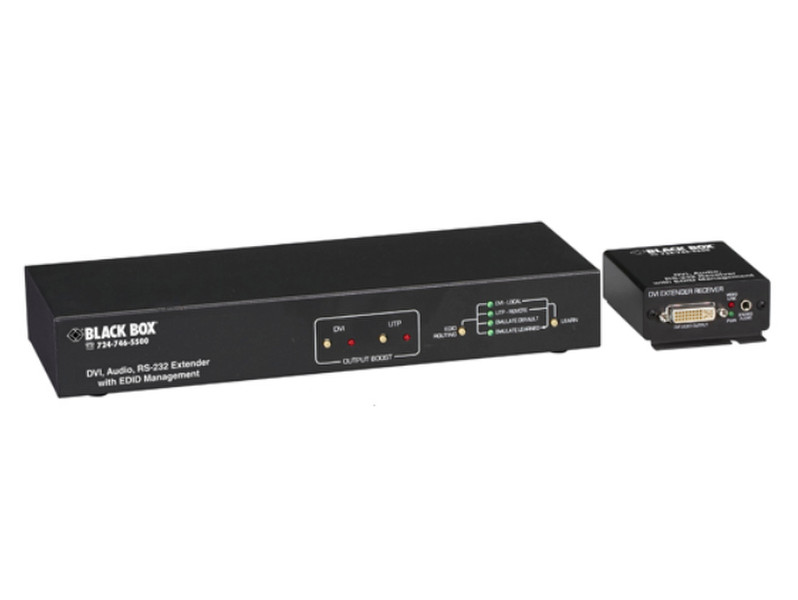 Black Box AC2000A AV transmitter & receiver Black AV extender