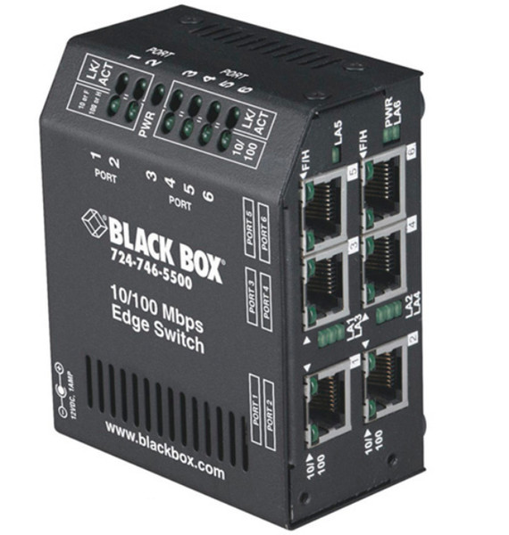 Black Box LBH600A-P-24 Неуправляемый L2 Fast Ethernet (10/100) Черный сетевой коммутатор