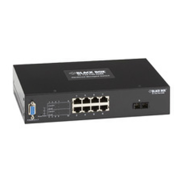 Black Box LEH808-1GLXSC10 Управляемый L2 Fast Ethernet (10/100) Черный сетевой коммутатор