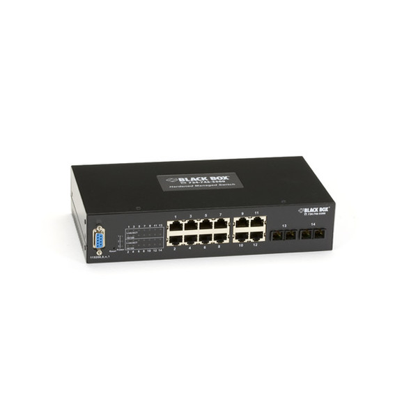 Black Box LEH812-2MMSC Managed L2 Fast Ethernet (10/100) Black network switch