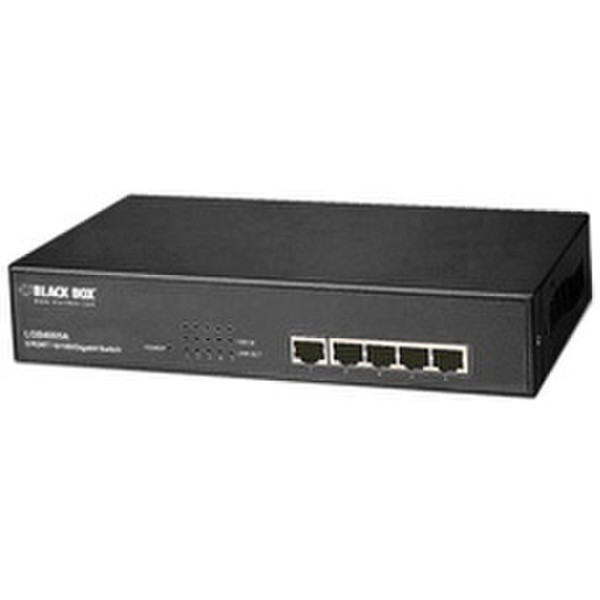 Black Box LGB4005A Неуправляемый Gigabit Ethernet (10/100/1000) Черный сетевой коммутатор