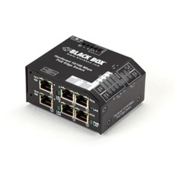 Black Box LPH240A-H-48 Неуправляемый L2 Fast Ethernet (10/100) Power over Ethernet (PoE) Черный сетевой коммутатор