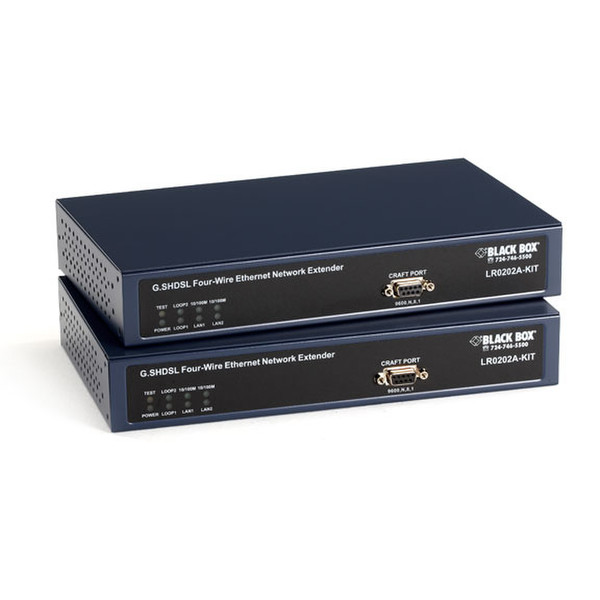 Black Box LR0202A-KIT Network transmitter & receiver Blue