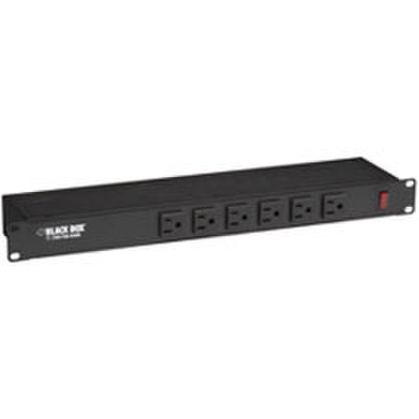 Black Box PS189A-R2 6AC outlet(s) 1U Schwarz Stromverteilereinheit (PDU)