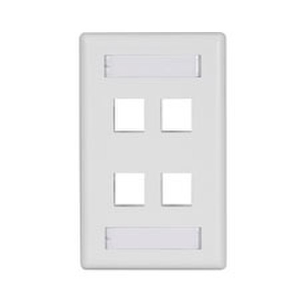 Black Box WP475C White switch plate/outlet cover