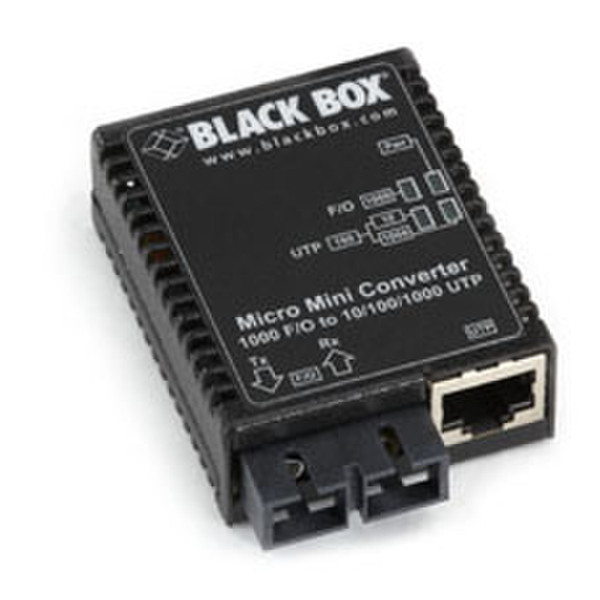 Black Box LMC4004A 1000Mbit/s 1310nm Single-mode Black network media converter
