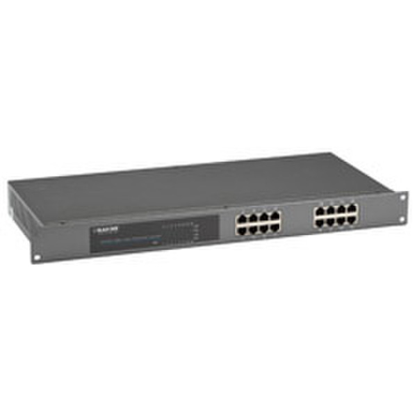 Black Box LPB316A Unmanaged Fast Ethernet (10/100) Power over Ethernet (PoE) 1U Grey network switch