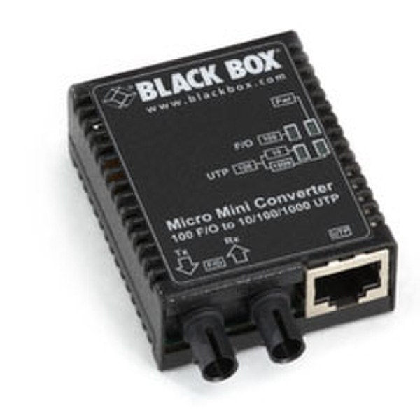 Black Box LMC403A 1000Mbit/s 1310nm Single-mode Black network media converter