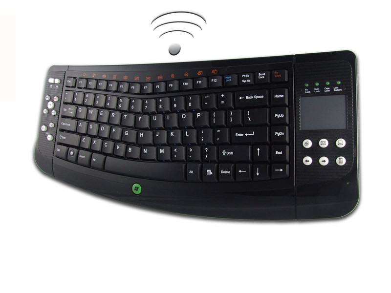 Adesso WKB-4100UB RF Wireless QWERTY Schwarz Tastatur