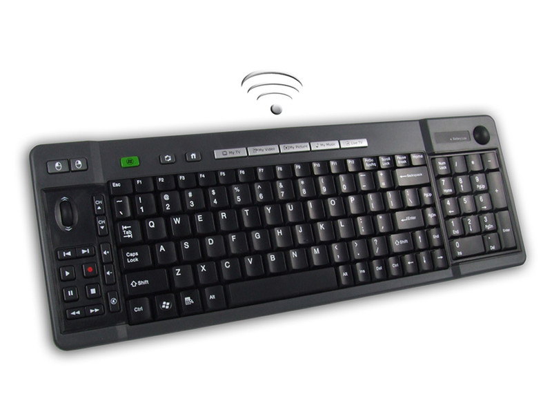 Adesso WKB-3200UB RF Wireless QWERTY Schwarz Tastatur