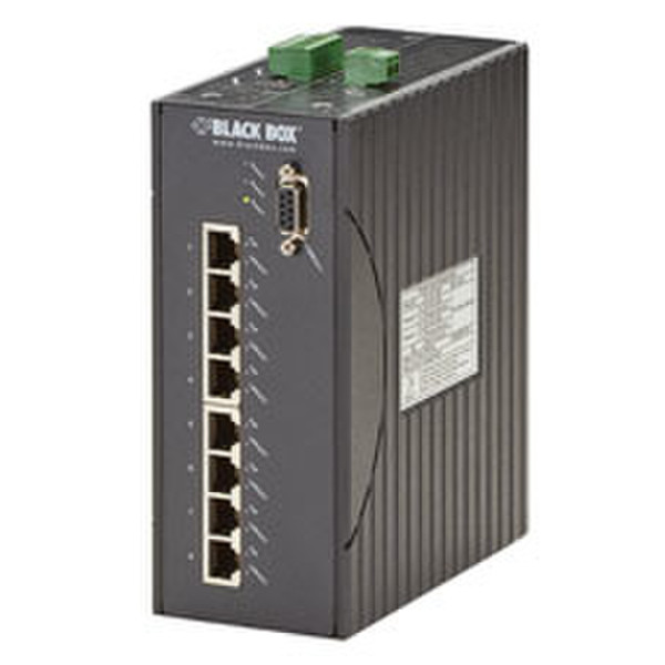 Black Box LEH1008A Managed L2 Fast Ethernet (10/100) Power over Ethernet (PoE) Black network switch