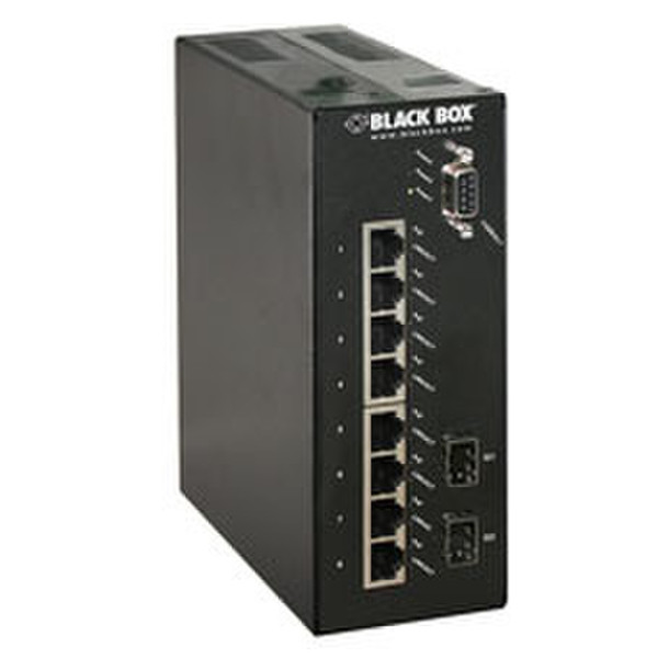 Black Box LEH1008A-2GSFP Управляемый L2 Fast Ethernet (10/100) Power over Ethernet (PoE) Черный сетевой коммутатор